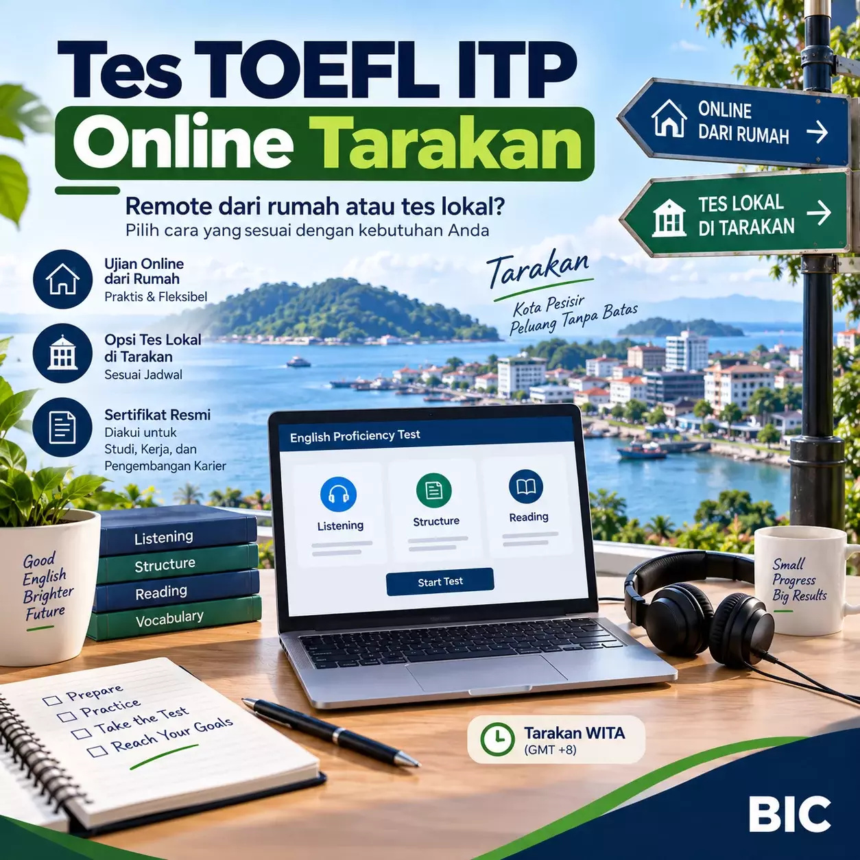 Tes TOEFL ITP Online Tarakan dari Rumah atau UBT? Tes TOEFL ITP Online Tarakan dari Rumah atau UBT? - Bahasa Inggris Center (BIC)