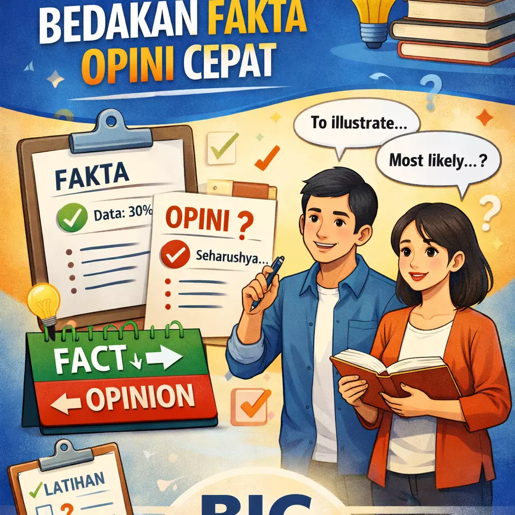Author’s Purpose TOEFL Bedakan Fakta Opini Cepat Author’s Purpose TOEFL Bedakan Fakta Opini Cepat - Bahasa Inggris Center (BIC)