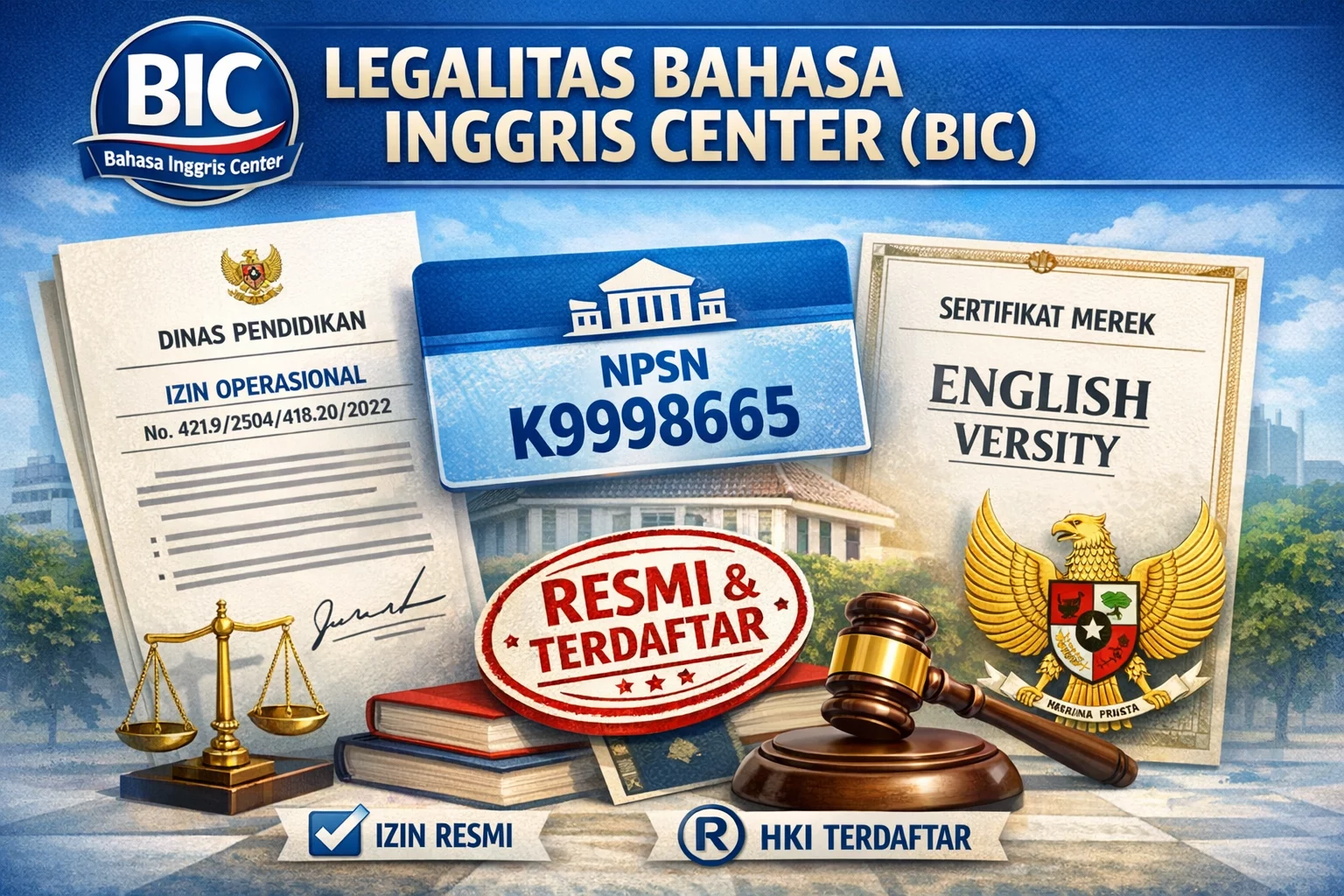 Legalitas Bahasa Inggris Center BIC