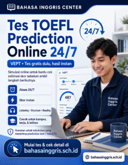 Tes Gratis Prediction Online 24/7 (VEPT) - Bahasa Inggris Center (BIC)