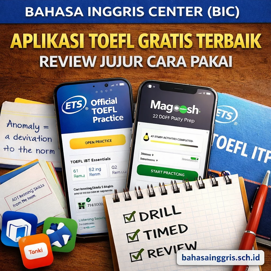 Aplikasi TOEFL Gratis Terbaik Review Jujur Cara Pakai Aplikasi TOEFL Gratis Terbaik Review Jujur Cara Pakai - Bahasa Inggris Center (BIC)
