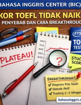 Skor TOEFL Tidak Naik? Penyebab Plateau & Solusi - Bahasa Inggris Center (BIC)