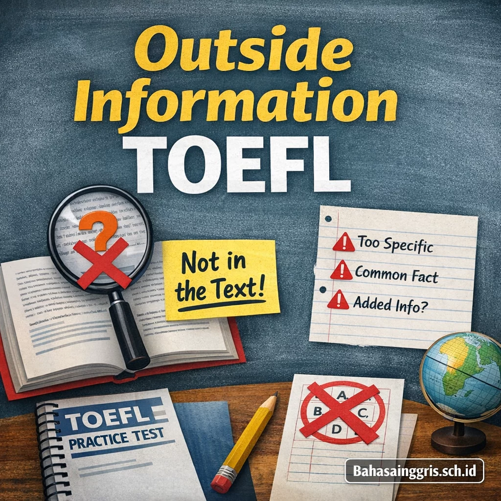 Outside Information TOEFL Jebakan Jawaban Paling Umum Outside Information TOEFL Jebakan Jawaban Paling Umum - Bahasa Inggris Center (BIC)