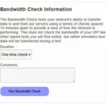 Kemudian Klik Run Bandwith Check