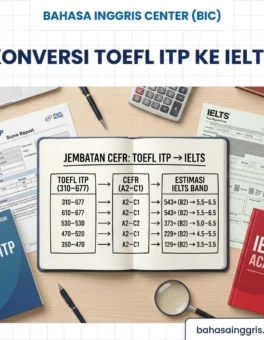 Tabel Konversi Skor TOEFL ITP ke IELTS Terbaru 2026 - Bahasa Inggris Center (BIC)