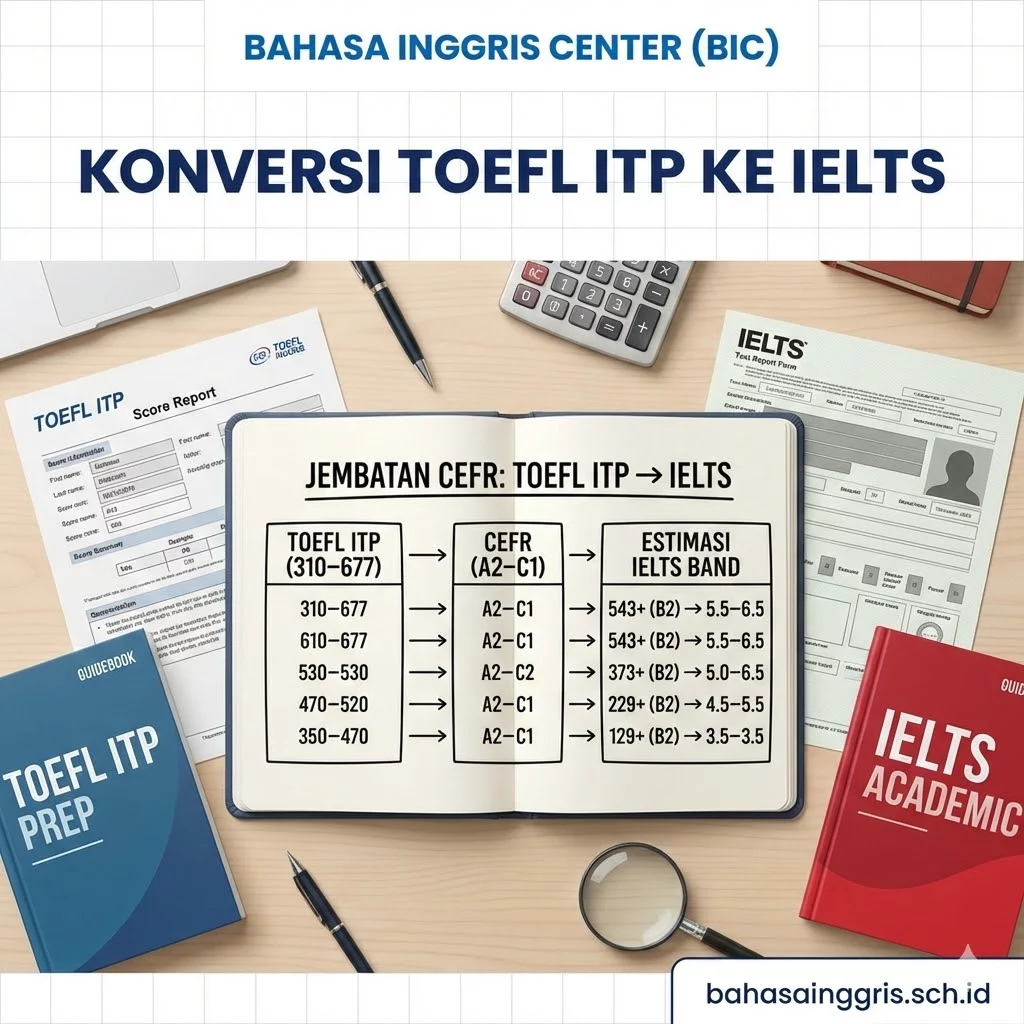 Tabel Konversi Skor TOEFL ITP ke IELTS Terbaru 2026 Tabel Konversi Skor TOEFL ITP ke IELTS Terbaru 2026 - Bahasa Inggris Center (BIC)