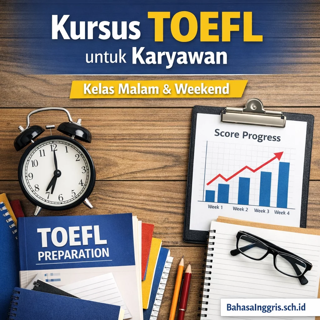 Kursus TOEFL untuk Karyawan Kelas Malam Weekend Efektif Kursus TOEFL untuk Karyawan Kelas Malam Weekend Efektif - Bahasa Inggris Center (BIC)