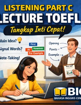 Listening Part C Lecture TOEFL Tangkap Inti Cepat - Bahasa Inggris Center (BIC)