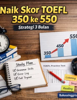 Naik Skor TOEFL 350 ke 550 Strategi 3 Bulan - Bahasa Inggris Center (BIC)