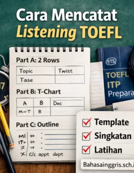 Cara Mencatat Listening TOEFL Format Praktis Anti Ketinggalan - Bahasa Inggris Center (BIC)