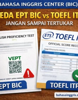 Beda EPT BIC vs TOEFL ITP Jangan Sampai Tertukar - Bahasa Inggris Center (BIC)