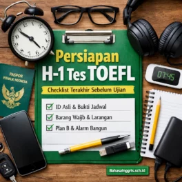 Persiapan H-1 Tes TOEFL Checklist Anti Panik - Bahasa Inggris Center (BIC)