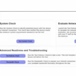 Pilih Opsi Bandwith Check Pada Advanced Readiness And Troubleshooting