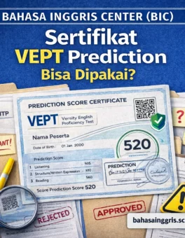 Sertifikat VEPT Prediction Bisa Dipakai? Ini Risikonya - Bahasa Inggris Center (BIC)