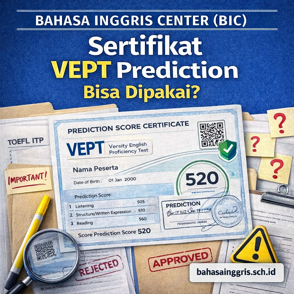 Sertifikat VEPT Prediction Bisa Dipakai? Ini Risikonya Sertifikat VEPT Prediction Bisa Dipakai? Ini Risikonya - Bahasa Inggris Center (BIC)