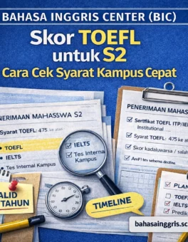 Skor TOEFL untuk S2 Cara Cek Syarat Kampus Cepat - Bahasa Inggris Center (BIC)