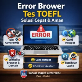 Error Browser Tes TOEFL: Solusi Cepat Anti Panik - Bahasa Inggris Center (BIC)