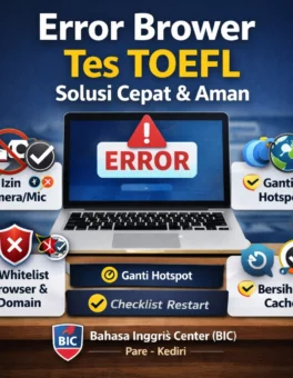 Error Browser Tes TOEFL: Solusi Cepat Anti Panik - Bahasa Inggris Center (BIC)