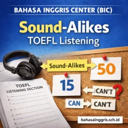 Sound Alikes TOEFL Listening Cara Hindari Trap - Bahasa Inggris Center (BIC)