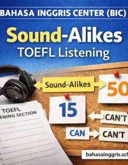 Sound Alikes TOEFL Listening Cara Hindari Trap - Bahasa Inggris Center (BIC)