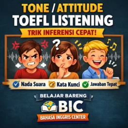 Tone Attitude TOEFL Listening Trik Inferensi Cepat - Bahasa Inggris Center (BIC)