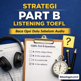 Strategi Part B Listening TOEFL Baca Opsi Dulu - Bahasa Inggris Center (BIC)