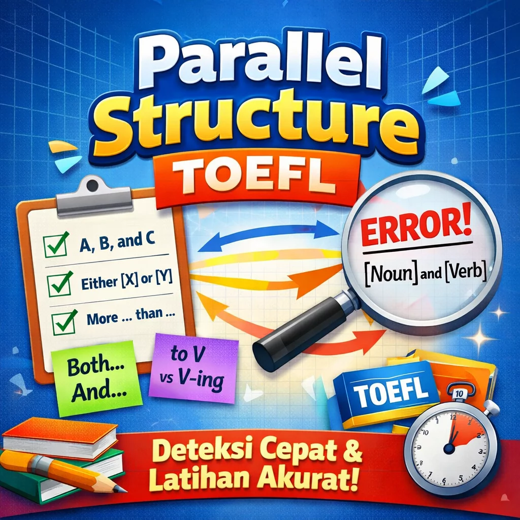 Parallel Structure TOEFL Deteksi Cepat & Latihan Akurat Parallel Structure TOEFL Deteksi Cepat & Latihan Akurat - Bahasa Inggris Center (BIC)