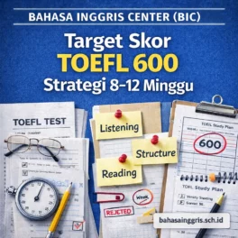 Target Skor TOEFL 600 Strategi 8–12 Minggu - Bahasa Inggris Center (BIC)