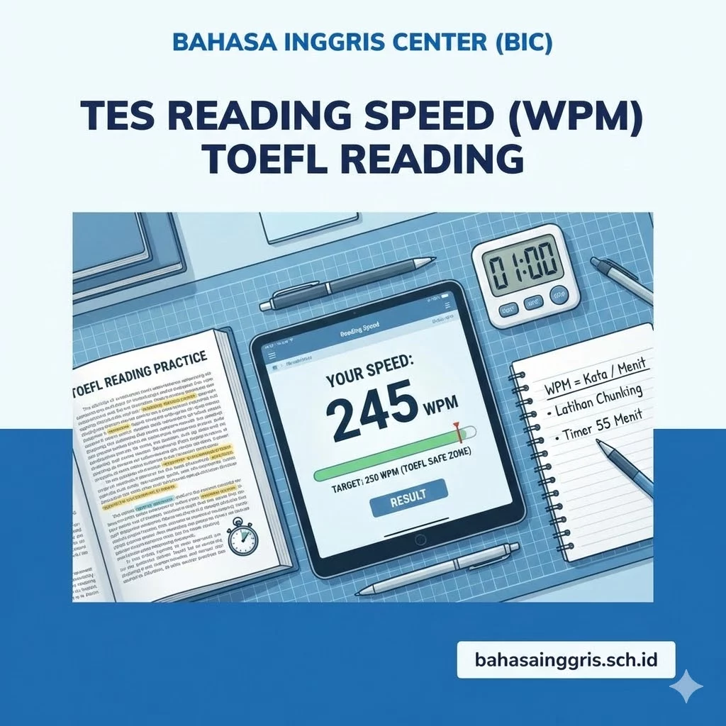 Tes Kecepatan Membaca (WPM) Bahasa Inggris Online Tes Kecepatan Membaca (WPM) Bahasa Inggris Online - Bahasa Inggris Center (BIC)