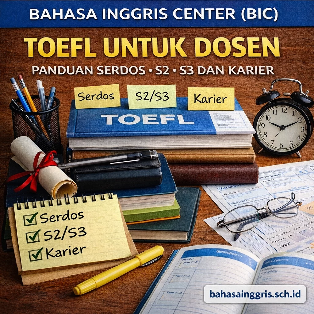TOEFL untuk Dosen Panduan Serdos S2 S3 dan Karier TOEFL untuk Dosen Panduan Serdos S2 S3 dan Karier - Bahasa Inggris Center (BIC)