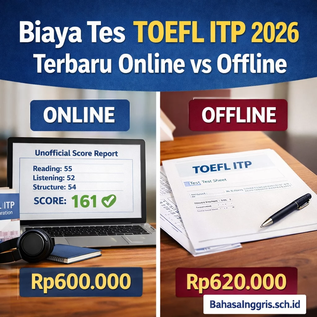 Biaya Tes TOEFL ITP 2026 Terbaru Online vs Offline Biaya Tes TOEFL ITP 2026 Terbaru Online vs Offline - Bahasa Inggris Center (BIC)