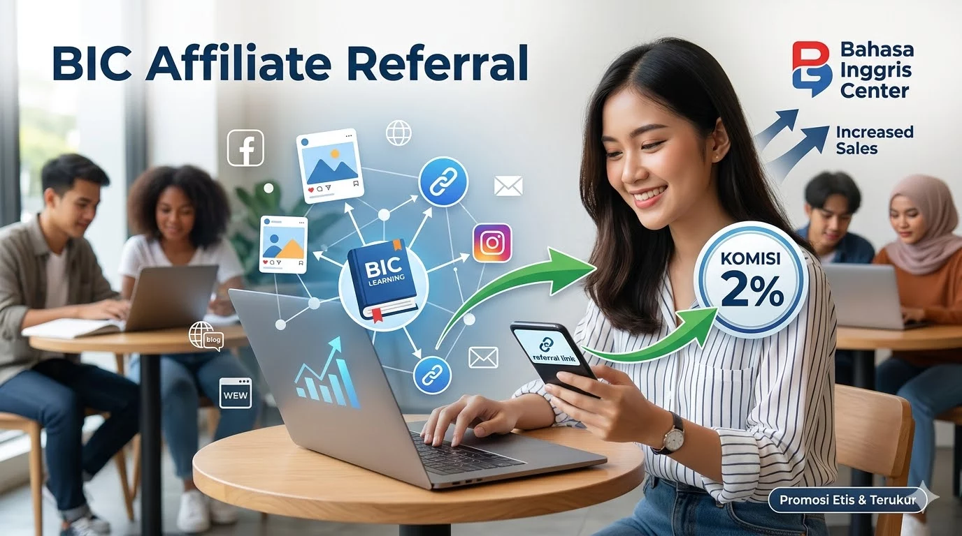 BIC Affiliate Referral Komisi 2% untuk Member - Bahasa Inggris Center (BIC)