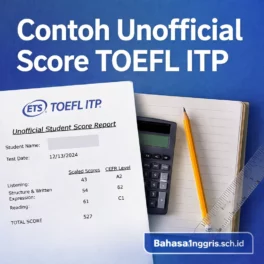 Contoh Unofficial Score TOEFL ITP dan Cara Membacanya - Bahasa Inggris Center (BIC)