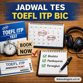 Jadwal Tes TOEFL ITP BIC Booking Seat Cepat - Bahasa Inggris Center (BIC)