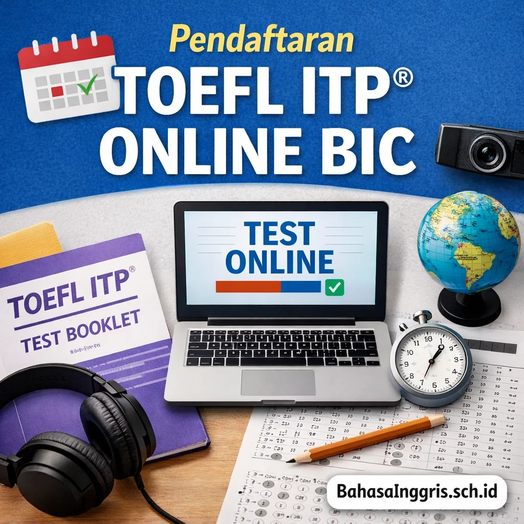 Pendaftaran TOEFL ITP Online BIC Jadwal Rutin Harian Pendaftaran TOEFL ITP Online BIC Jadwal Rutin Harian - Bahasa Inggris Center (BIC)