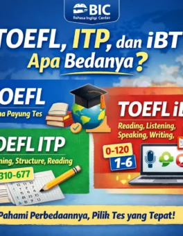 TOEFL, ITP, dan iBT Apa Bedanya? Panduan Tepat - Bahasa Inggris Center (BIC)