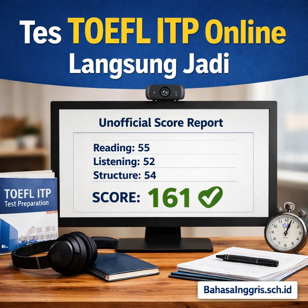 Tes TOEFL ITP Online Langsung Jadi yang Resmi Tes TOEFL ITP Online Langsung Jadi yang Resmi - Bahasa Inggris Center (BIC)