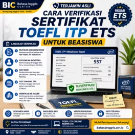 Cara Cek Sertifikat TOEFL ITP ETS untuk Beasiswa - Bahasa Inggris Center (BIC)