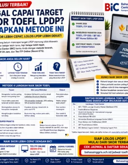 Solusi Terbaik Naik Skor TOEFL LPDP Lebih Cepat - Bahasa Inggris Center (BIC)