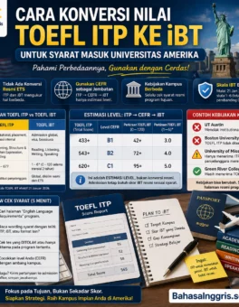 Cara Konversi TOEFL ITP ke iBT untuk Kampus Amerika - Bahasa Inggris Center (BIC)