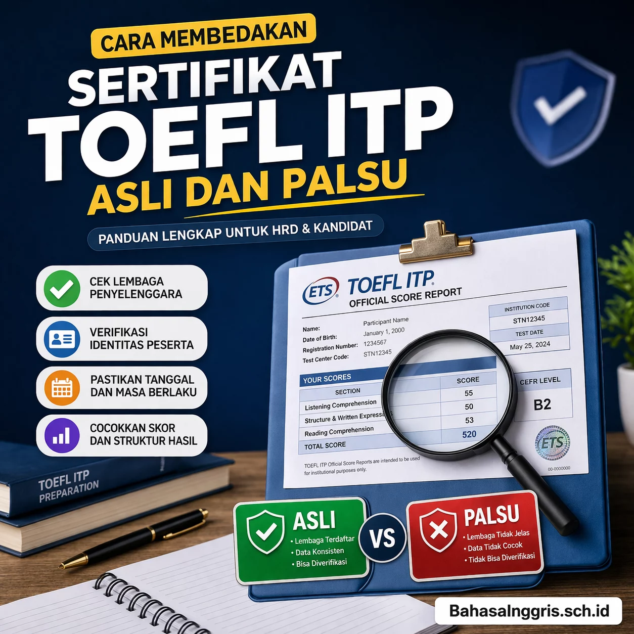 Cara Membedakan Sertifikat TOEFL ITP Asli dan Palsu Cara Membedakan Sertifikat TOEFL ITP Asli dan Palsu - Bahasa Inggris Center (BIC)