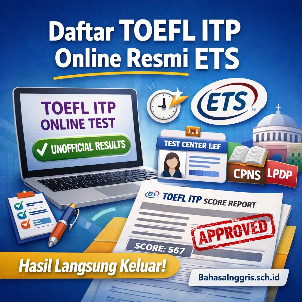 Daftar TOEFL ITP Online Resmi ETS, Hasil Cepat Daftar TOEFL ITP Online Resmi ETS, Hasil Cepat - Bahasa Inggris Center (BIC)