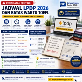 Jadwal LPDP 2026 Terbaru dan Batas Waktu TOEFL - Bahasa Inggris Center (BIC)