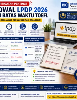 Jadwal LPDP 2026 Terbaru dan Batas Waktu TOEFL - Bahasa Inggris Center (BIC)