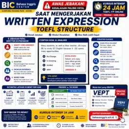 Awas Jebakan Written Expression TOEFL Structure - Bahasa Inggris Center (BIC)