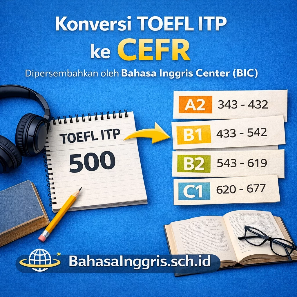 Aplikasi Konversi TOEFL ITP ke CEFR Gratis Aplikasi Konversi TOEFL ITP ke CEFR Gratis - Bahasa Inggris Center (BIC)