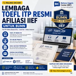 Lembaga TOEFL ITP Resmi IIEF untuk BUMN - Bahasa Inggris Center (BIC)