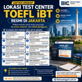 Lokasi Test Center TOEFL iBT Resmi di Jakarta - Bahasa Inggris Center (BIC)