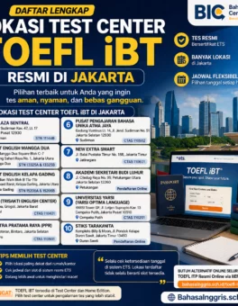 Lokasi Test Center TOEFL iBT Resmi di Jakarta - Bahasa Inggris Center (BIC)