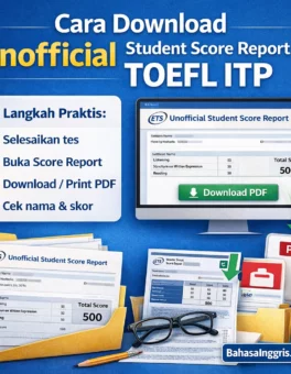 Panduan Download Unofficial TOEFL ITP Score Report - Bahasa Inggris Center (BIC)